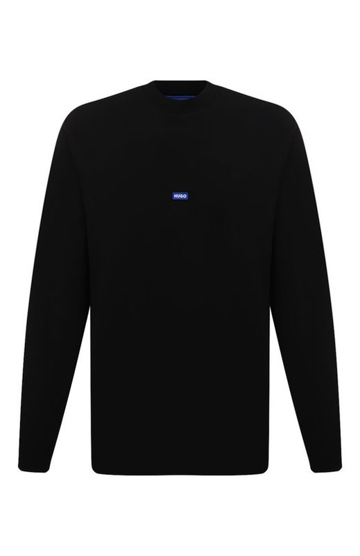 Хлопковый лонгслив HUGO Blue