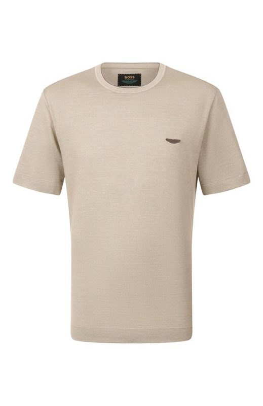 Футболка из хлопка и шелка BOSS x Aston Martin BOSS Camel