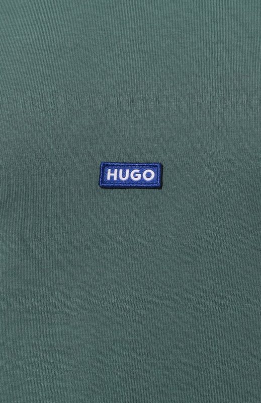 Хлопковый лонгслив HUGO Blue 5