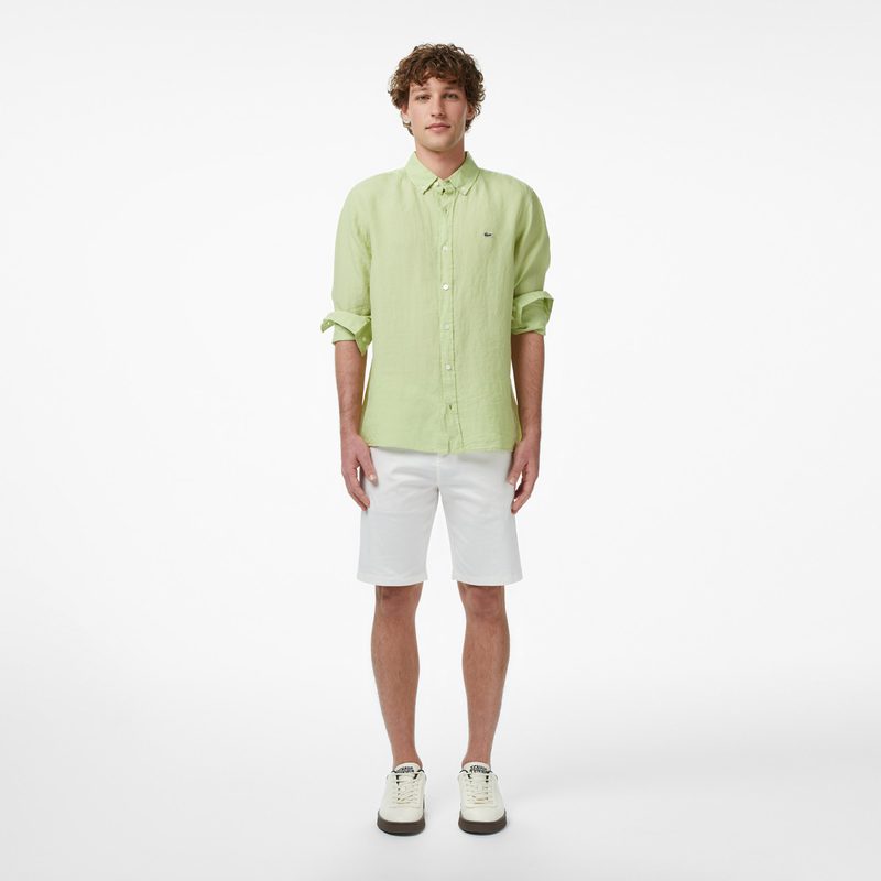 Мужская льняная рубашка Lacoste 4