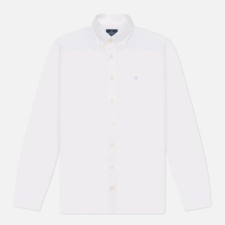 Мужская рубашка Hackett Essential Garment Dyed Oxford Logo, цвет белый