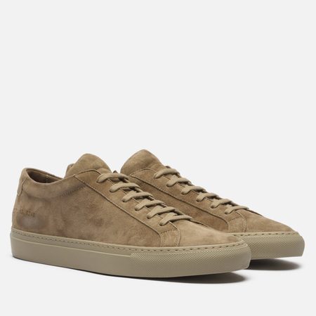 Мужские кроссовки Common Projects Achilles Premium Suede, цвет бежевый