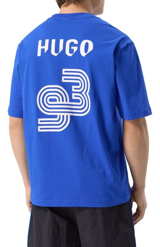 Хлопковая футболка HUGO Blue 4