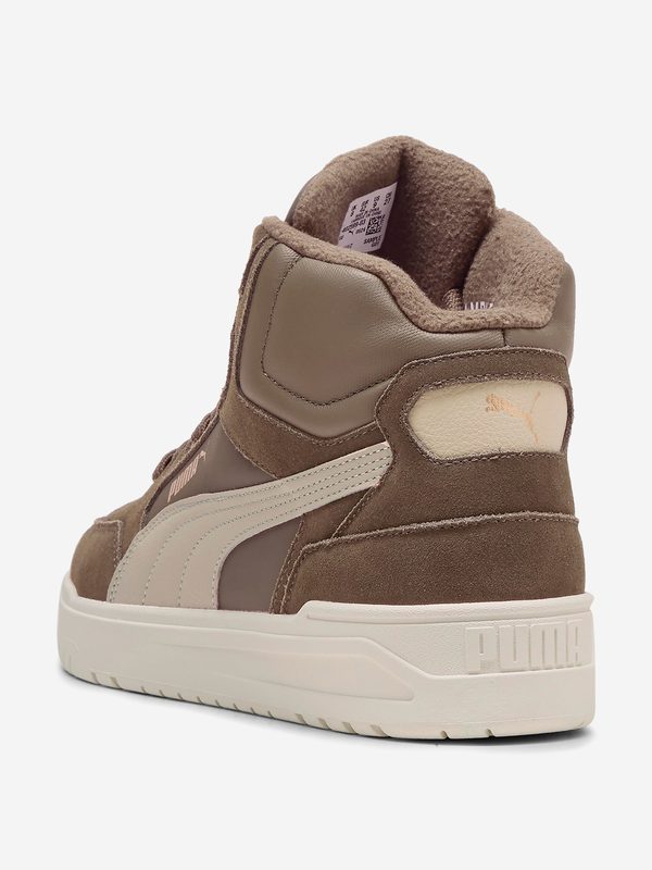 Кеды утепленные женские PUMA Shuffle Downtown Mid Wtr, Коричневый 3