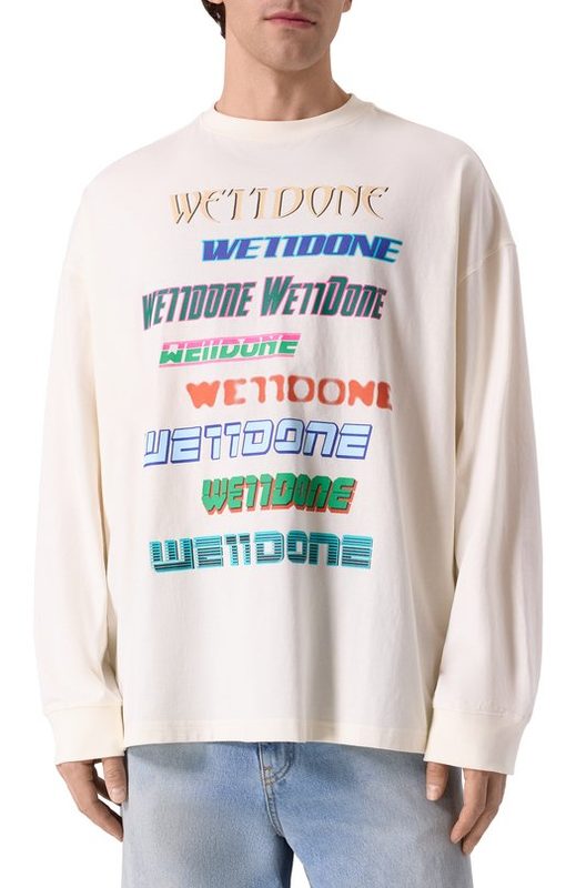 Хлопковый лонгслив We11done 3
