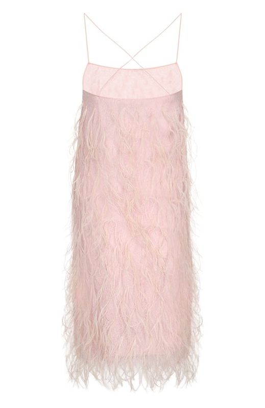 Платье с отделкой перьями Michael Kors Collection 2
