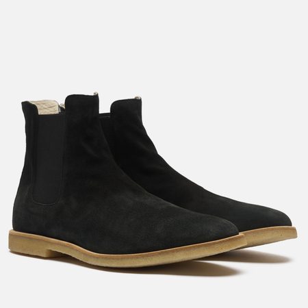 Мужские ботинки Common Projects Chelsea Suede, цвет чёрный