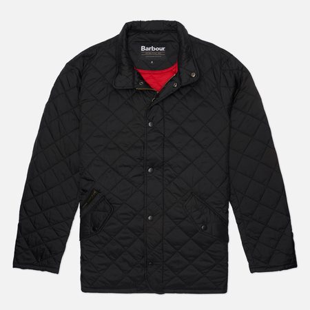 Мужская стеганая куртка Barbour Flyweight Chelsea Quilted, цвет чёрный