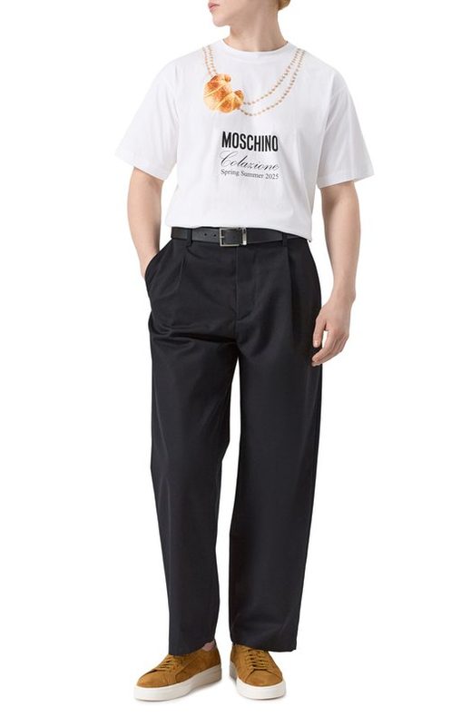 Хлопковая футболка Moschino 2