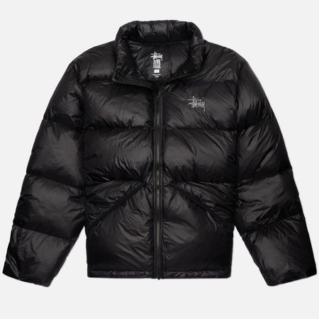 Мужской пуховик Stussy Micro Ripstop Down Mock, цвет чёрный