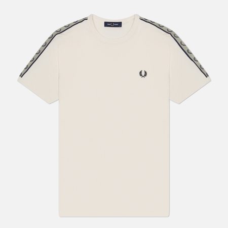 Мужская футболка Fred Perry Contrast Tape Ringer, цвет бежевый