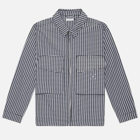 Мужская рубашка Pop Trading Company Gingham Boxer Overshirt, цвет чёрный