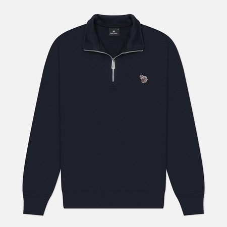 Мужская толстовка Paul Smith Zebra Logo Regular Half-Zip, цвет синий
