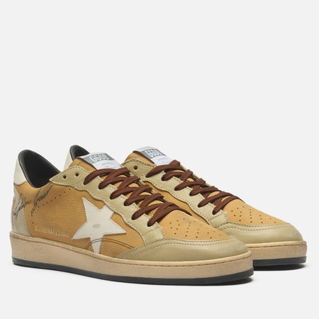 Мужские кроссовки Golden Goose Ball Star Leather Star, цвет коричневый