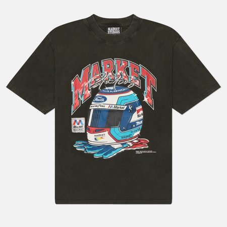 Мужская футболка MARKET Racing Helmet, цвет чёрный