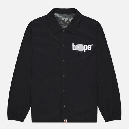Мужская куртка ветровка A Bathing Ape BAPE Reversible Coach, цвет чёрный