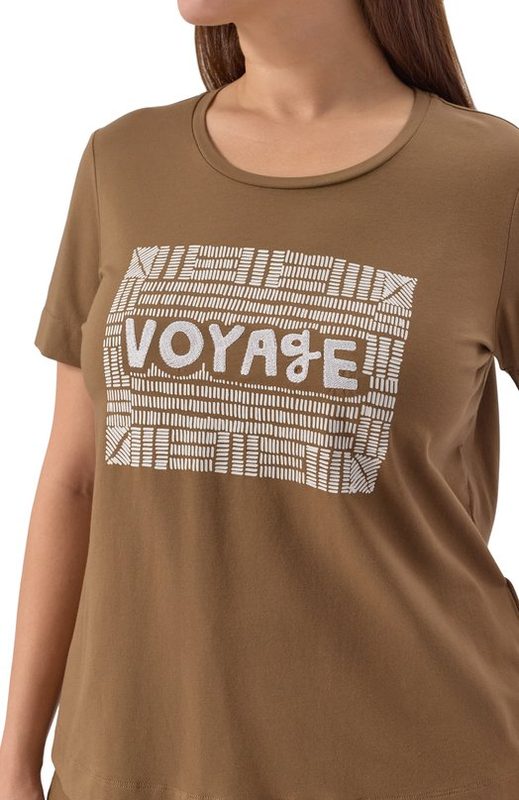 Хлопковая футболка Marina Rinaldi Voyage 5