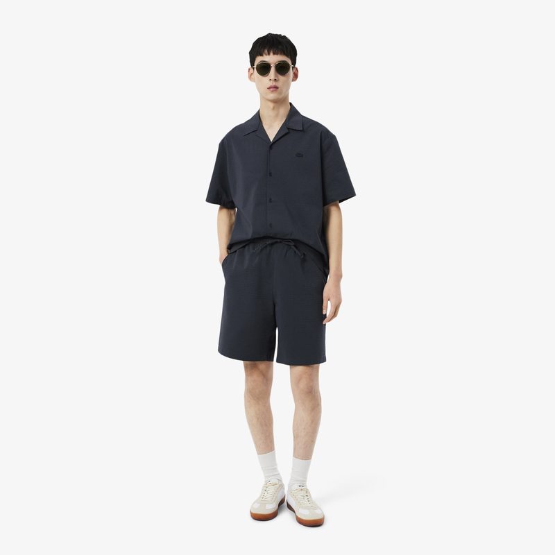 Мужские хлопковые шорты Lacoste из сирсакера
