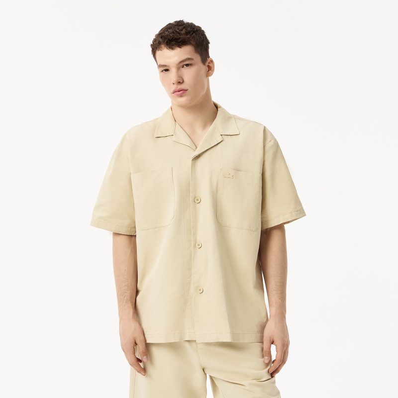 Мужская рубашка Lacoste из смеси хлопка и льна
