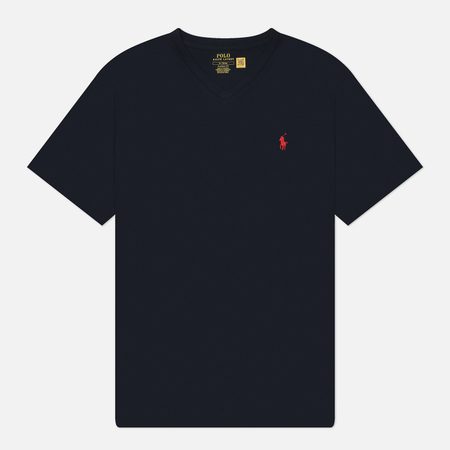 Мужская футболка Polo Ralph Lauren V-Neck Classic Fit, цвет синий
