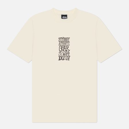 Мужская футболка Stussy Authentic Gear Pigment Dyed, цвет белый