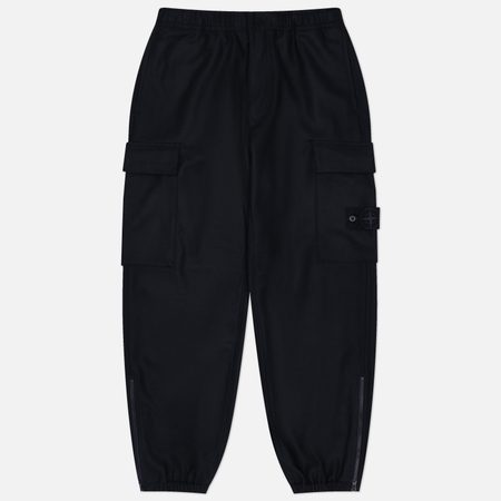 Мужские брюки Stone Island Ghost Piece Wool Nylon Flannel, цвет синий