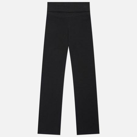 Женские брюки SKIMS Cotton Jersey Foldover, цвет чёрный