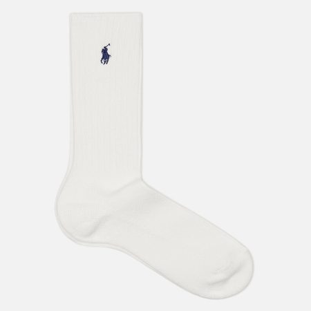 Носки Polo Ralph Lauren Stretch Cotton Blend Crew Single, цвет белый