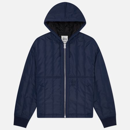 Мужская стеганая куртка Stussy Quilted Nylon Work, цвет синий