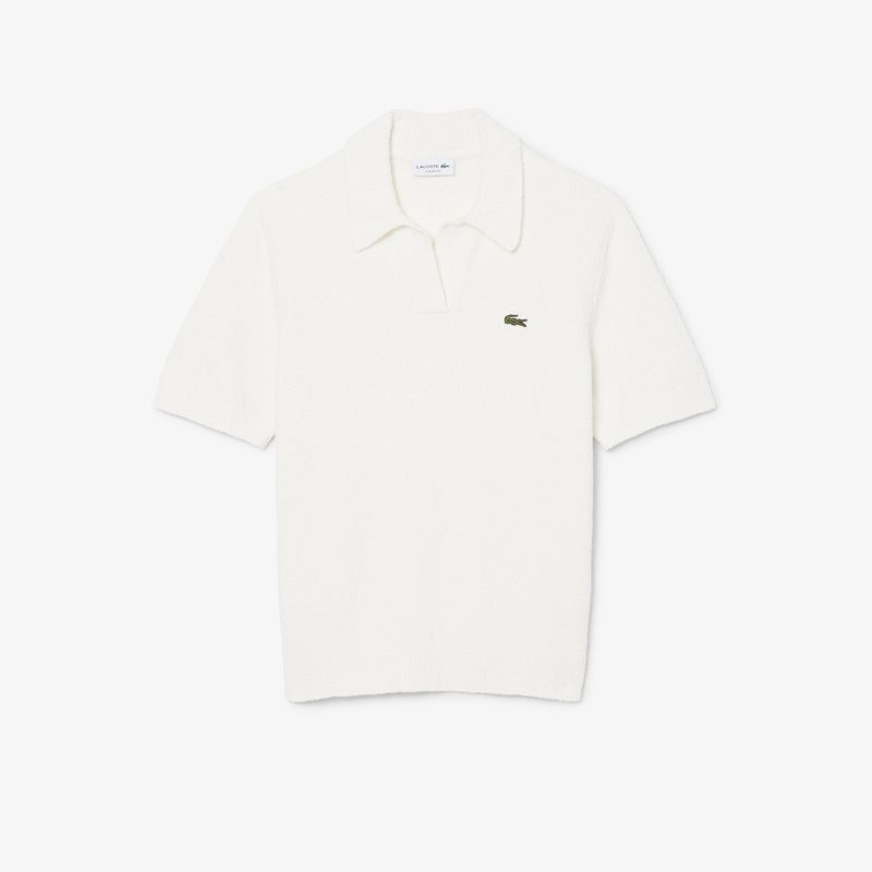 Мужское вязанное поло Lacoste классического кроя 5