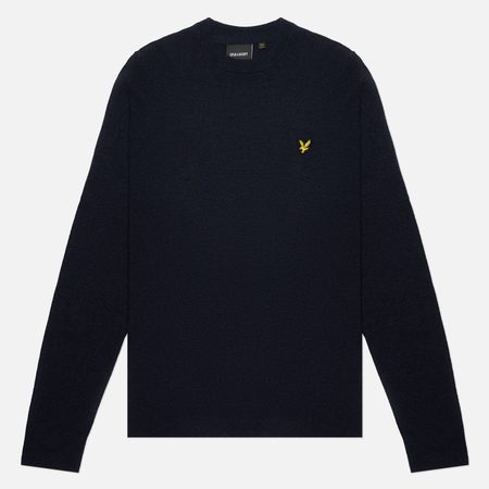 Мужской свитер Lyle & Scott Crew Neck Lambswool Blend Regular Fit Jumper, цвет синий