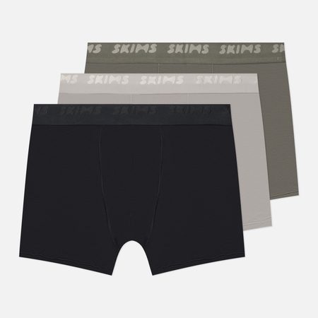 Комплект мужских трусов SKIMS Stretch 3" Boxer Brief 3-Pack, цвет комбинированный