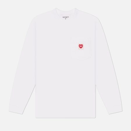 Мужской лонгслив Carhartt WIP Pocket Heart, цвет белый