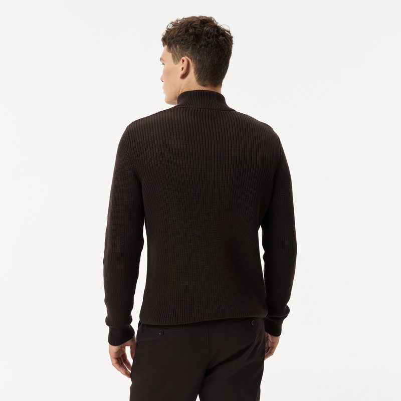 Мужской хлопковый свитер Lacoste на молнии 2