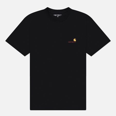 Мужская футболка Carhartt WIP American Script, цвет чёрный