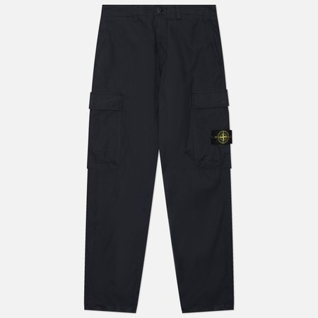 Мужские брюки Stone Island Stretch Cotton Tela Paracadute Loose Cargo, цвет синий
