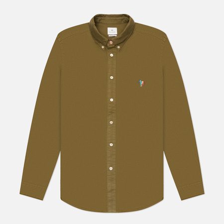 Мужская рубашка Paul Smith Zebra Logo Regular Fit, цвет зелёный