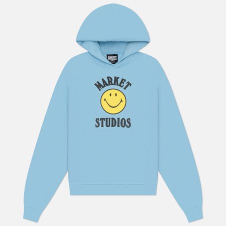 Мужская толстовка MARKET Smiley Mood Hoodie, цвет голубой
