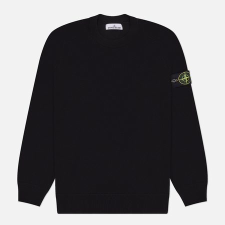 Мужской свитер Stone Island Soft Organic Micro Stitch, цвет чёрный