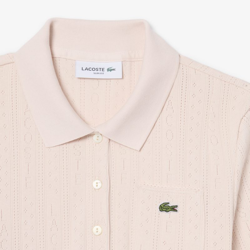 Женское хлопковое поло Lacoste 5
