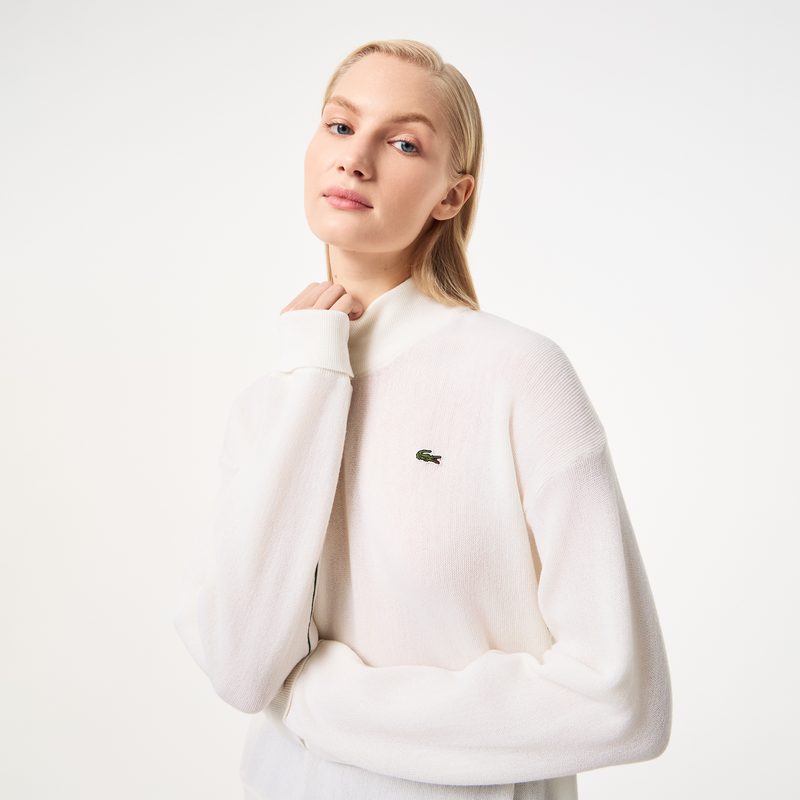 Женский шерстяной свитер Lacoste с высоким воротом 3
