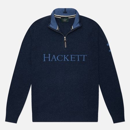 Мужской свитер Hackett Heritage No.1 Half-Zip, цвет синий