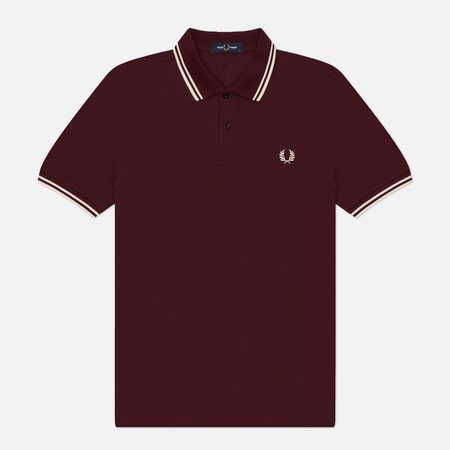 Мужское поло Fred Perry M3600 Twin Tipped, цвет бордовый