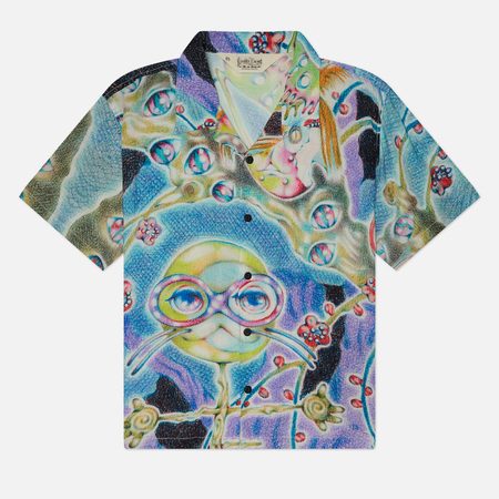 Мужская рубашка Brain Dead Aspen Eyes Button Up, цвет голубой