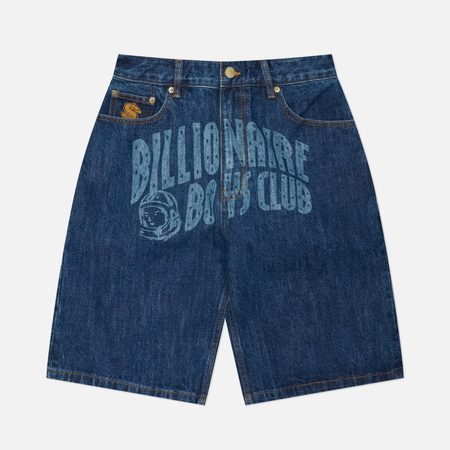 Мужские шорты Billionaire Boys Club Faded Arch Logo Denim, цвет синий