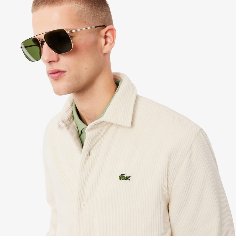 Мужская вельветовая утепленная рубашка Lacoste 3