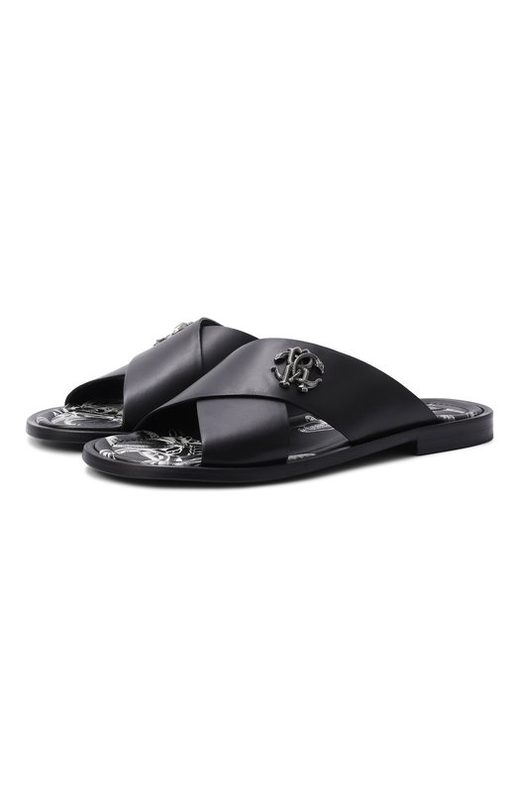 Кожаные шлепанцы Roberto Cavalli