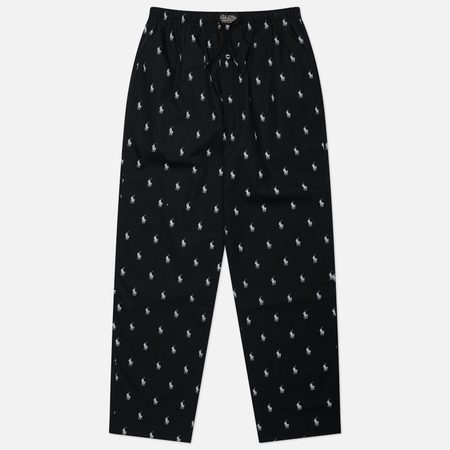 Мужские брюки Polo Ralph Lauren Signature Pony Cotton Pyjama, цвет чёрный