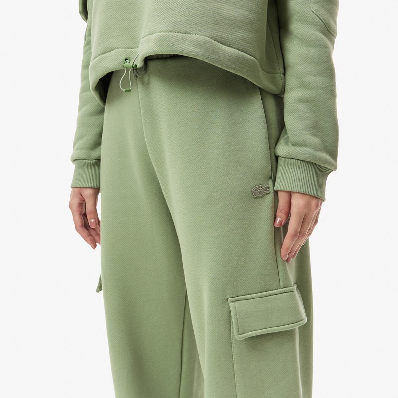 Женские хлопковые спортивные брюки Lacoste свободного кроя 4
