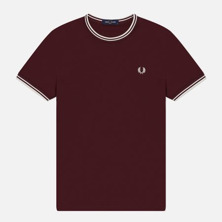Мужская футболка Fred Perry Twin Tipped, цвет бордовый